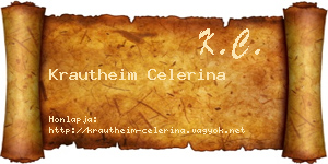 Krautheim Celerina névjegykártya